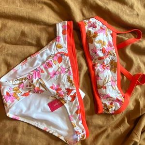 Funky floral swim suite